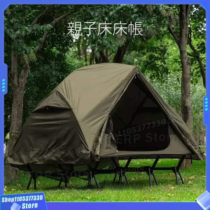 WELLHIKE Lightweight Portable Double Parent Child Camp Bed Tent Outdoor Camping Shelter for Family Hiking Travel Gear