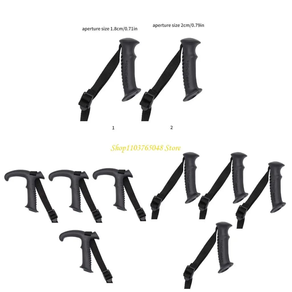 R53E 4pcs Trekking Puls Hand Grip Sostituzione Guida a ergonomica Dritta/maniglia piegata Calza