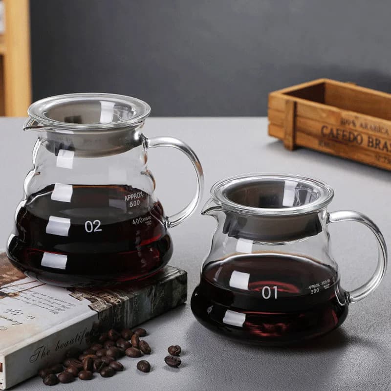 Clear Borosilicate Glass Espresso Barista Pour Over Coffee Maker Server Dripper Accessories Tools