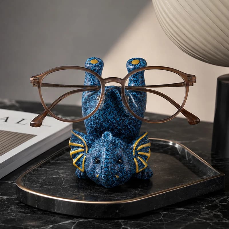 Funny Handstand Elephant Eyeglass Holder Resin Glasses Stand Desktop Organizer Sunglasses Rack for Office Desk Home Decor Gift