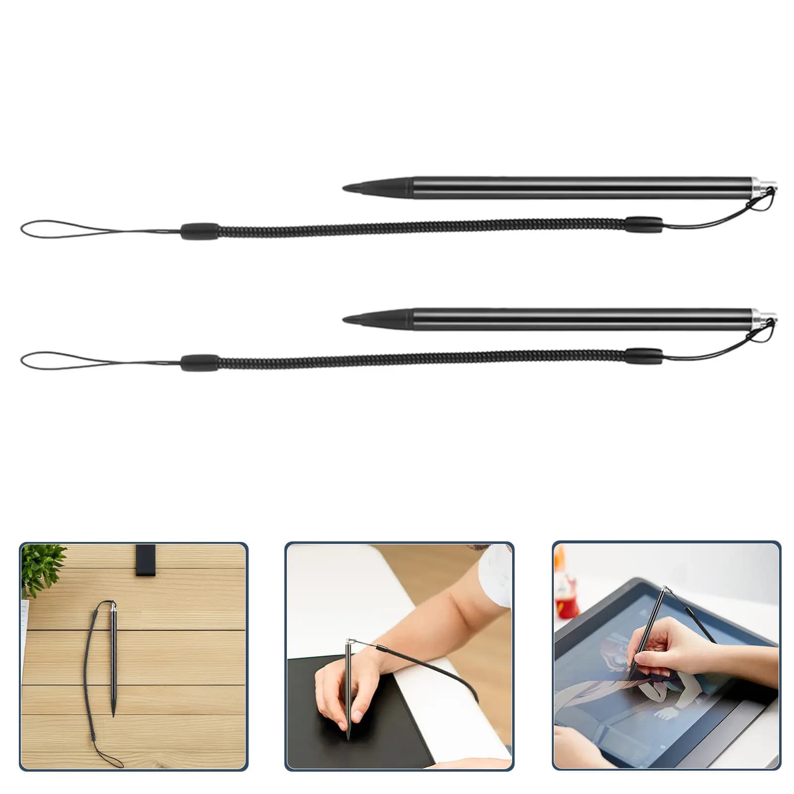 Penna stilo capacitiva da 5 pezzi con punta fine, stilo universale per touchscreen, per telefono, tablet, e-reader, disegno preciso