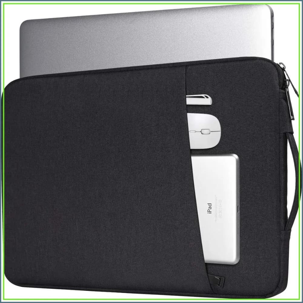 17.3 Inch Laptop Sleeve Case Water Resistant Slim Lightweight Shockproof for Most 17.3" Laptops (Black)