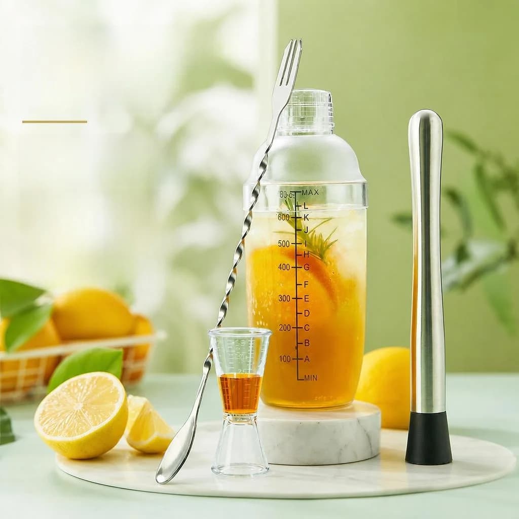 Handmade Lemon Tea Shaker Cup Bar Tool Set Milk Tea Shop Special Drink Blending Snow Cup Heavy Duty Cocktail Shaker Set