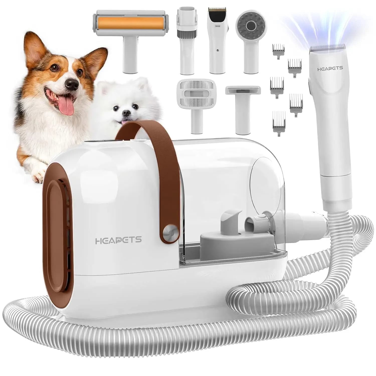 Vacuum Cleaner Kit for Animal Toelecture with 7 Instruments, Silent Electric Tosatrice and Spazzola perdita di Pelo Domestica