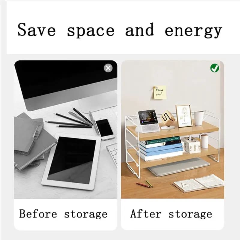 【ALLOWANCE】Elegante organizer da scrivania in legno - Libreria da tavolo e soluzione di archiviazione dal design versatile