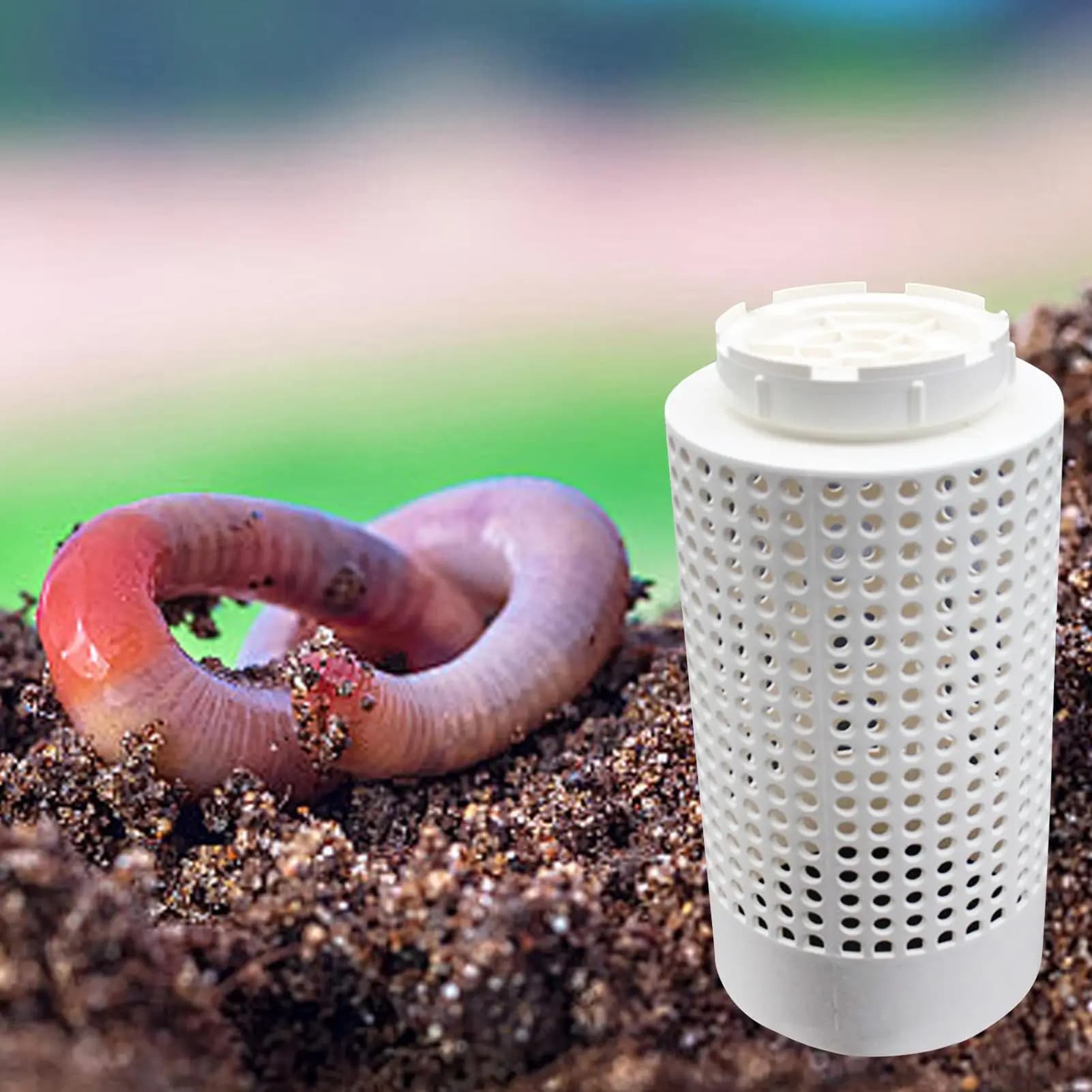 Compostiera interrata per vermi, contenitore per compost sotterraneo con filtro di drenaggio per aiuole rialzate e giardini