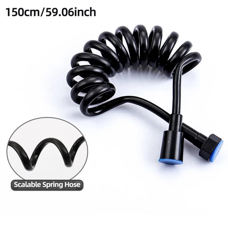 1PC Telescopic Spring Hose 1.5 Meters Long 1/2 Inch Threaded Telephone Cord Shower Hose