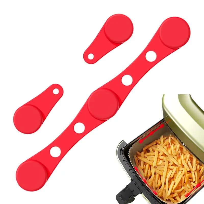 Magneti per friggitrice ad aria per carta pergamena Magnete in silicone Fibbia Accessori per friggitrice ad aria Strumento di fissaggio per friggitrice ad aria resistente al calore