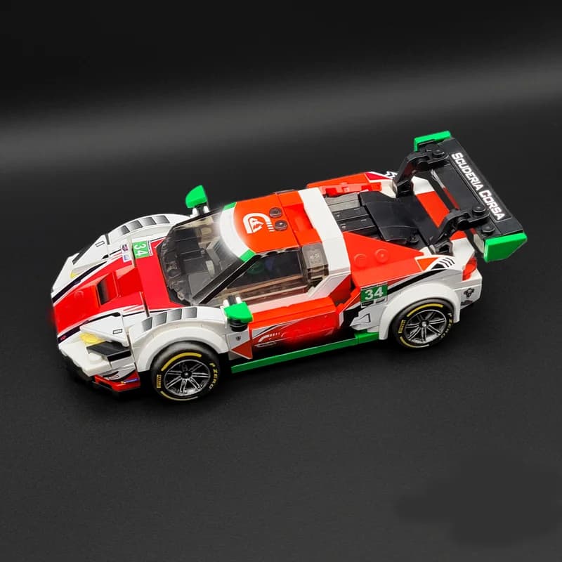 375 pezzi nuovo modello di auto MOC ​ ​ Regalo di giocattoli da costruzione modulari per bambini Champions GT3 Supercar City Highway