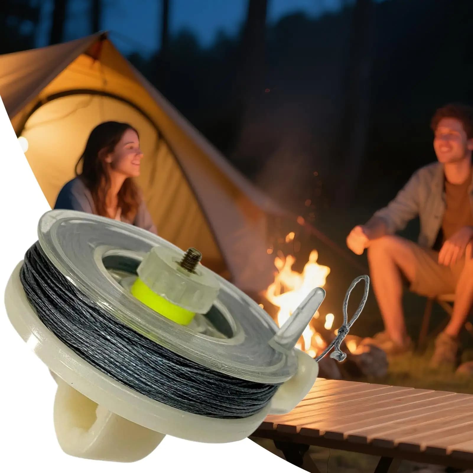 Cavo di viaggio per allarme perimetrale esterno con bobina riutilizzabile Tenda da campeggio Allarme di viaggio periferico Cavo di viaggio Cavo di attivazione Corda di attivazione per il campo