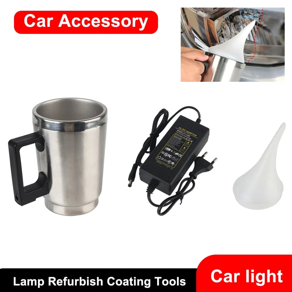 Kit di ripristino dell'obiettivo del faro dell'auto strumenti di pulizia per lucidatura lampada per moto riparazione della luce dei fari della tazza dell'atomizzatore fanali posteriori