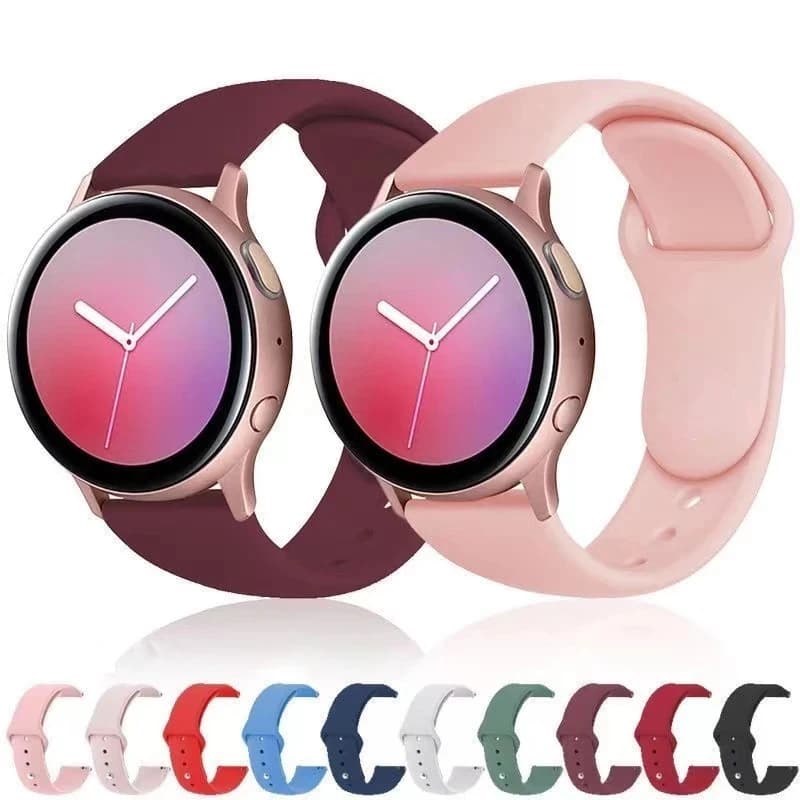 For Samsung Galaxy Active 2 40mm 44mm Smart Watch Band Silicone 20mm Bracelet for Galaxy Watch 42mm/3 41mm/Gear S2 Classic Strap