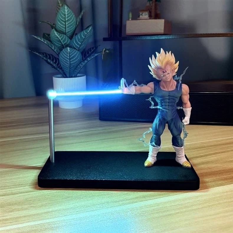Vegeta Super Saiyan Luce notturna magnetica Dragon Ball Z Figura anime Bambini Natale Compleanno Regalo Studio Goku Luce ambientale ‌