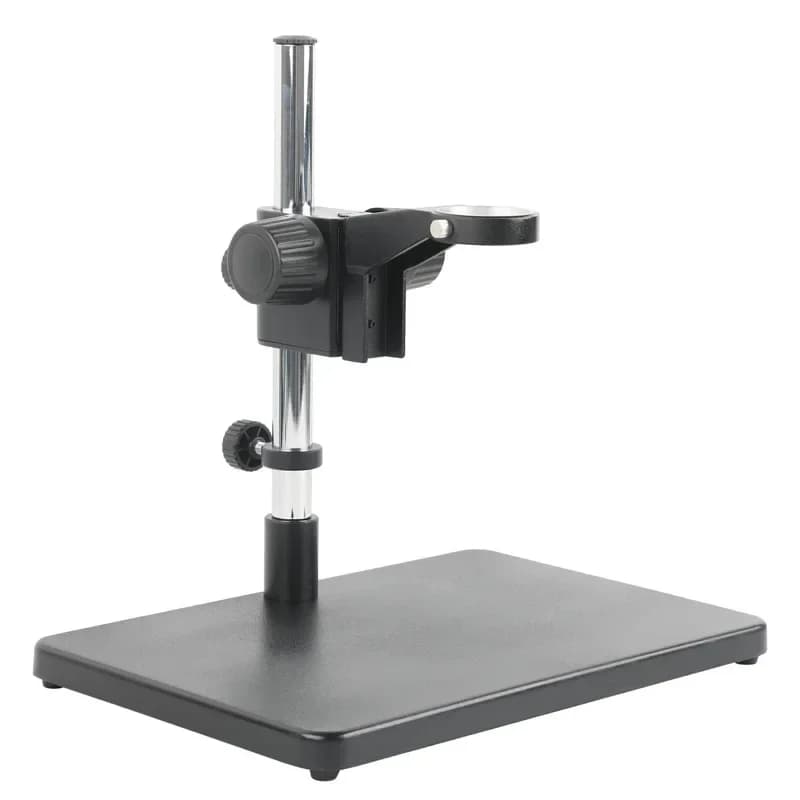 Supporto da lavoro da tavolo con braccio regolabile per fotocamera per microscopio video USB HDMI Supporto per anello da 50 mm Braccio in metallo regolabile multiasse