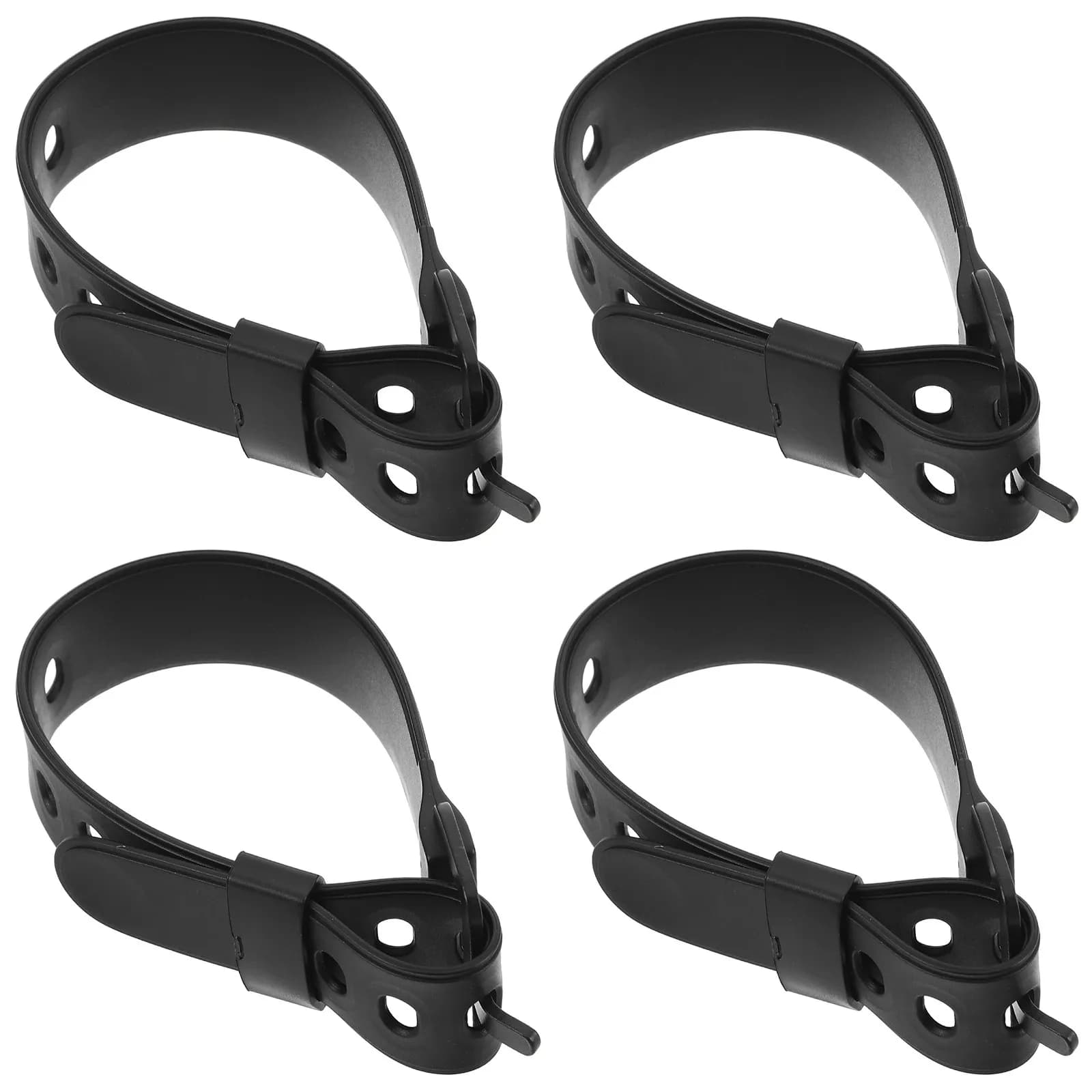4Pcs Adjustable Snowshoe Straps Elastic Ski Boot Strap Removable Quick Fasten Snowboard Binding Straps for Secure Stability