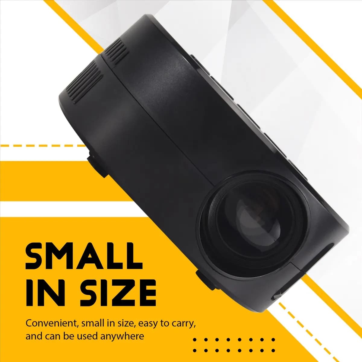 YT200 Comodo proiettore LED Videoproiettore mobile Home Theater Lettore multimediale Proiettore per bambini con lo stesso schermo cablato