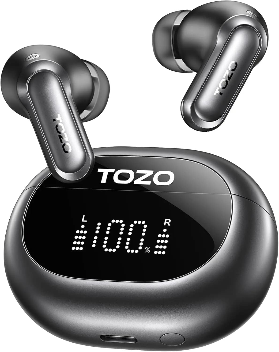 NC20 Active Noise Cancelling Wireless Earbuds, LDAC Hi-Res Sound Bluetooth Headphones, 6 Mics AI Call Ear Buds 80H Playtime