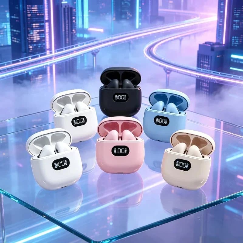 New TWS Bluetooth Earphones LED Display Waterproof Sport Earbuds Noise Cancelling Stereo Headphones