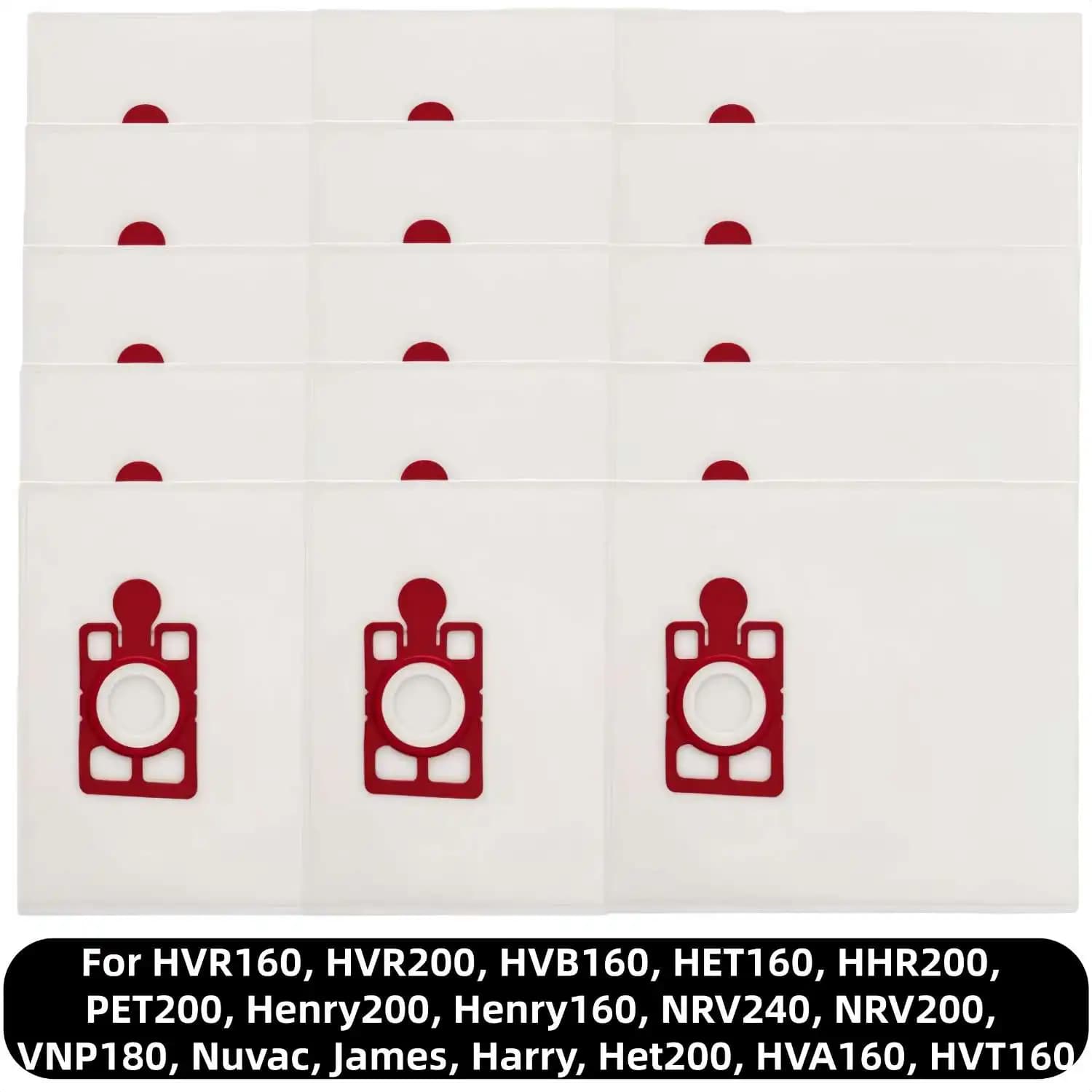 Henry Hoover Dust Bags, Vacuum Cleaner Bags for Numatic, Hetty, Henry Plus, James, Basil, David, Edward, NRV200 NVR225 RSV200