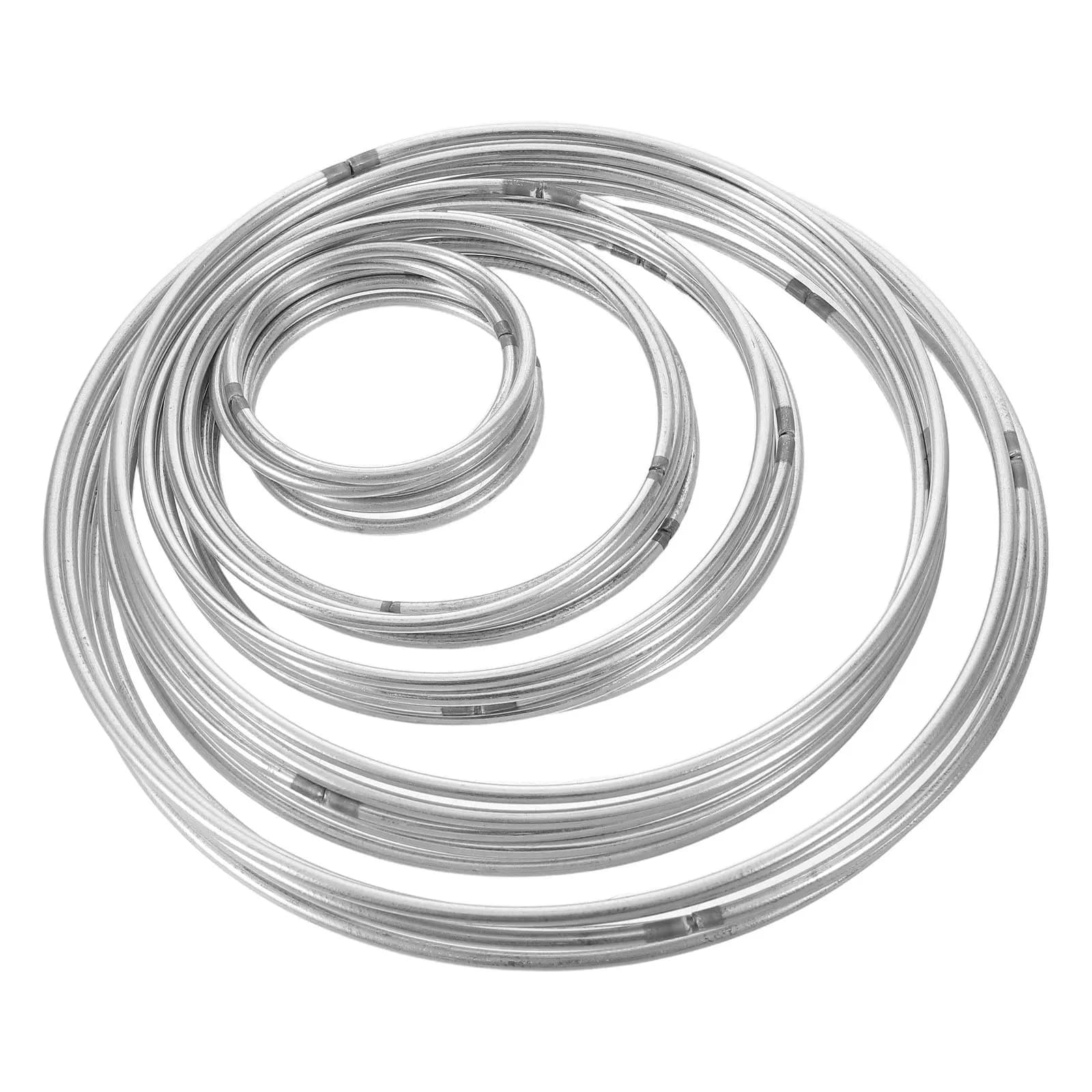10Piece Round Silver Metal Rings Lightweight Craft Hoops for Wreath Making Dream Catcher and Handmade Projects