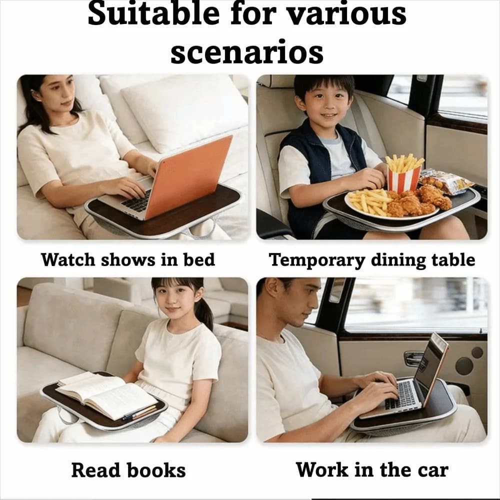 Cuscino Morbido Ergonomico per Laptop, Supporto Multifunzionale Imbottito, Design Portatile con Riempimento in Particelle di Schiuma
