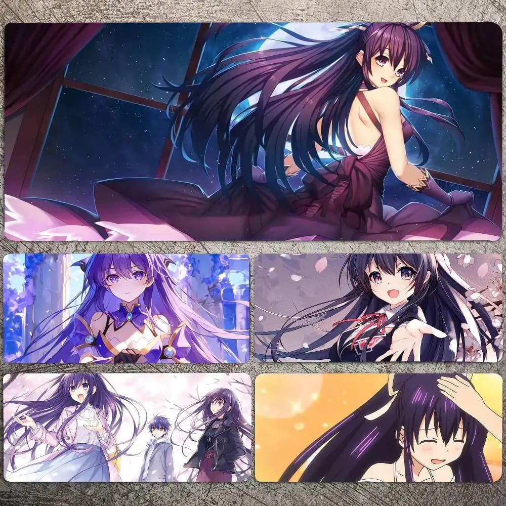 Yatogami Tohka Anime Mousepad Non-slip Suitable For Office Computers Laptops E-sports Game Desk Mats XXL Keyboard