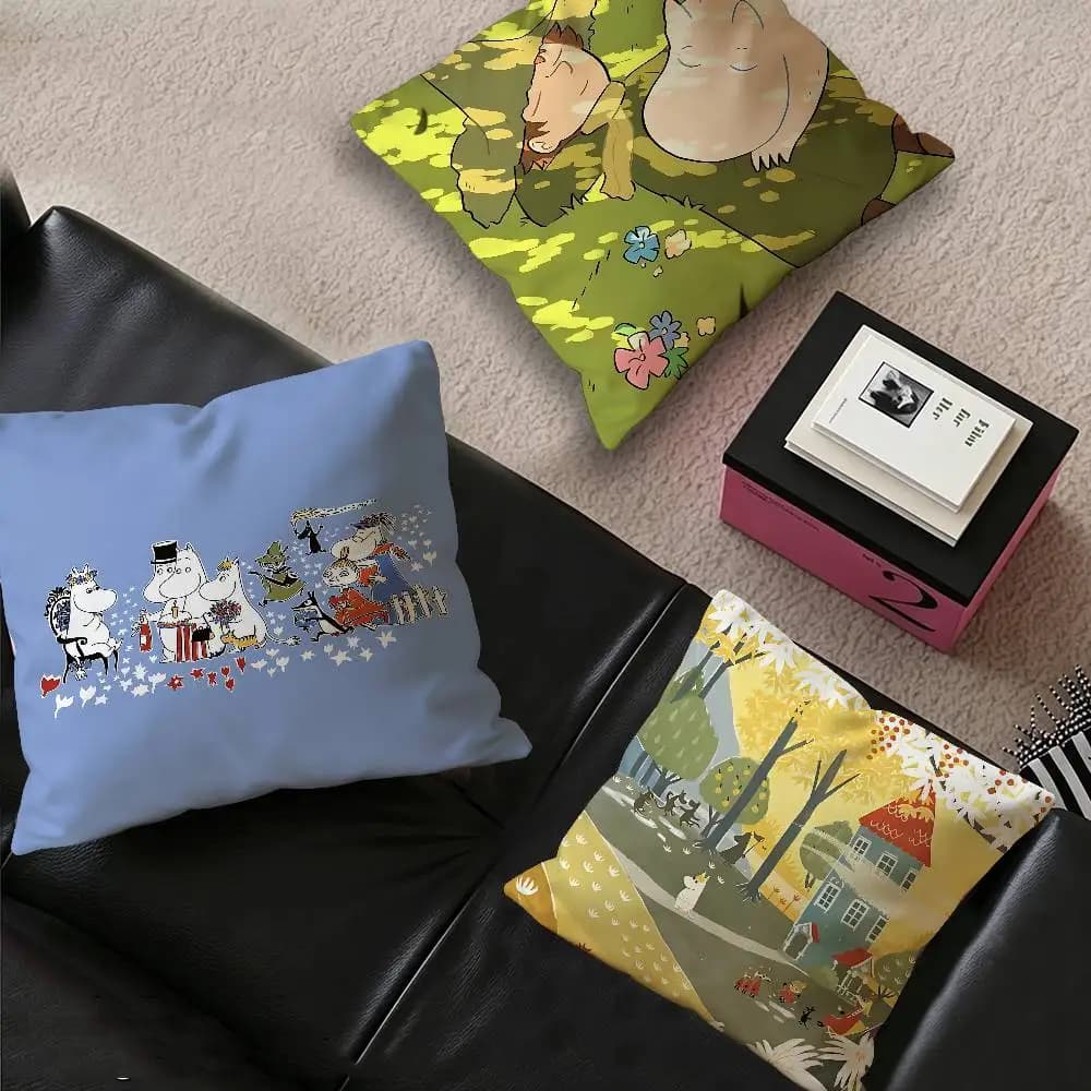 Cute M-Moomins Cushion Cover Polyester Sofa Cushions Decorative Throw Pillows Home Decoration Pillowcover