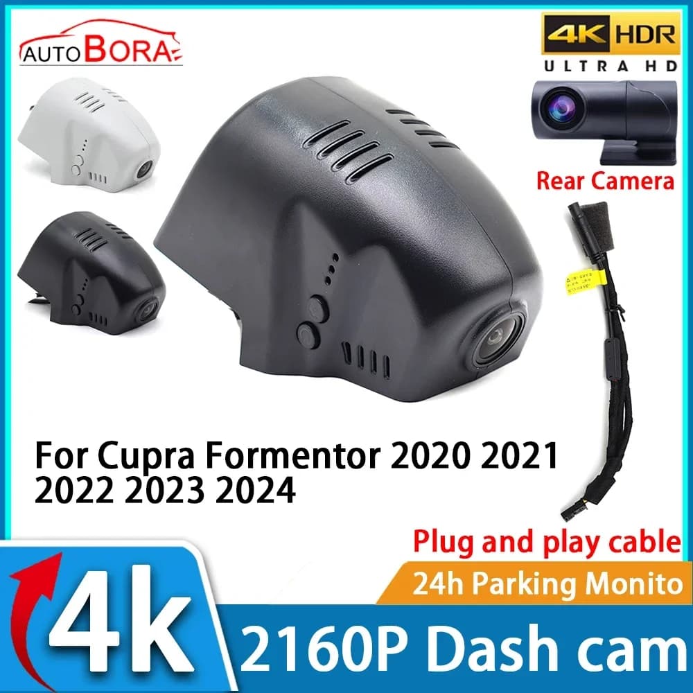 ZhuCamX Videoregistratore per auto Visione notturna UHD 4K 2160P DVR Dash Cam per Cupra Formentor 2020 2021 2022 2023 2024