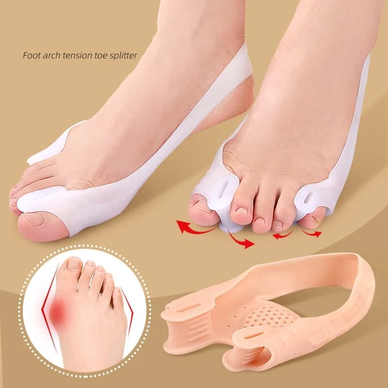 Double Hole Feet Separator Shock Absorbing Bow Massage Bearing Flexible and wear resistant elastic band can be cut