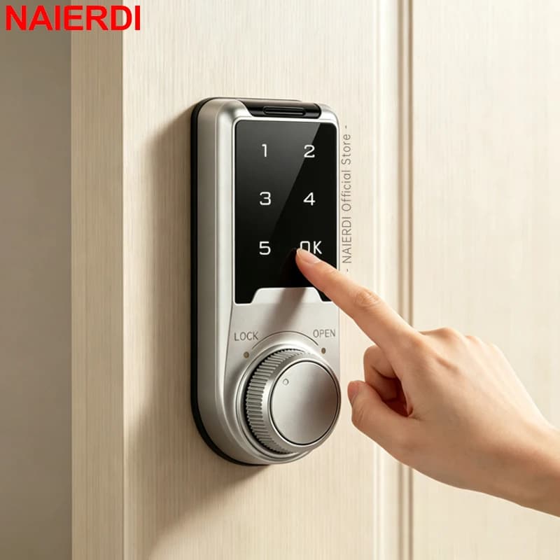 NAIERDI Keyless Smart Password Lock, Electronic Cabinet Lock for Metal Box,Security Cabinet Lock for School Locker,Gym Locker