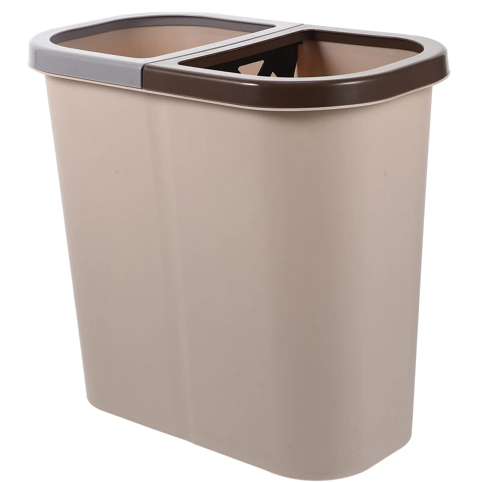 1Pc Cestino per rifiuti asciutti e bagnati Doppio scomparto Pattumiera Bidone per la polvere per uso domestico Scatola per rifiuti da cucina Bidoni per rifiuti in plastica Home Office Dual