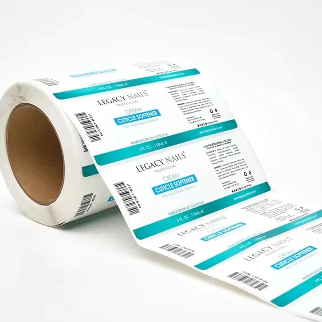 Custom Waterproof Vinyl Adhesive Labels | Polished Lamination Roll Labels for Packing Polish Bottles
