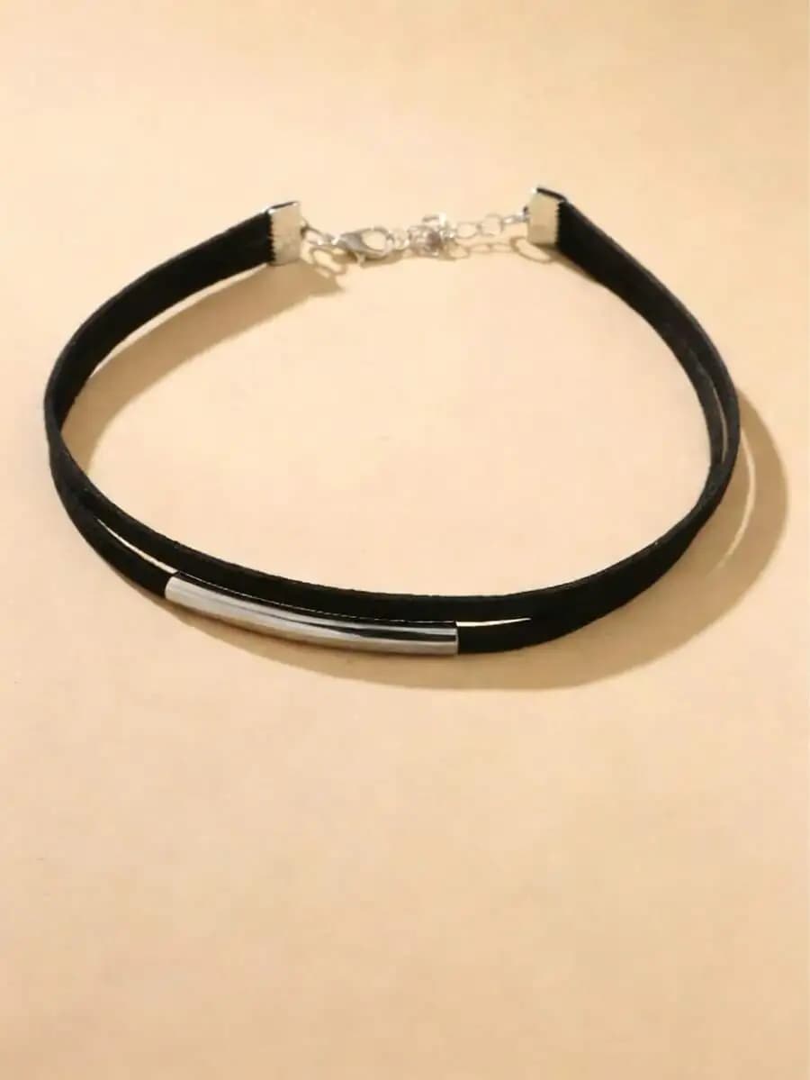 Retro Style Double Layer Velvet Choker Necklace For Women