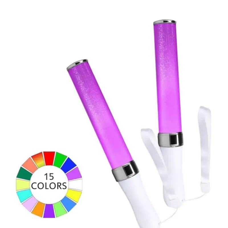 3W15 LED a colori che cambiano colore bastone luminoso alimentato a batteria 1pc oggetti di scena incoraggiamento festa concerto decorazione di campeggio di nozze