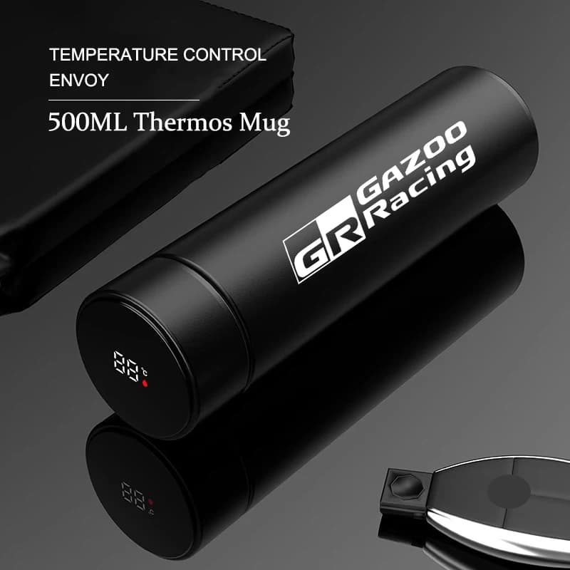 500ml Insulated Cup Temperature Monitoring Water Cup Car Kettle For Toyota Corolla Yaris Aygo Prius CHR Camry Auris Avensis Land