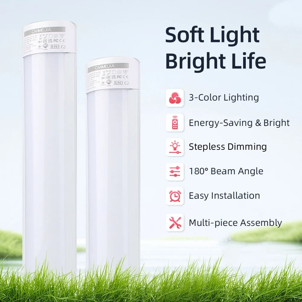 Nuovo Tubo LED Dimmerabile con Telecomando 2026, Striscia Luminosa a LED AC85V-265V, Luci LED Tricolore per Armadietti da Cucina