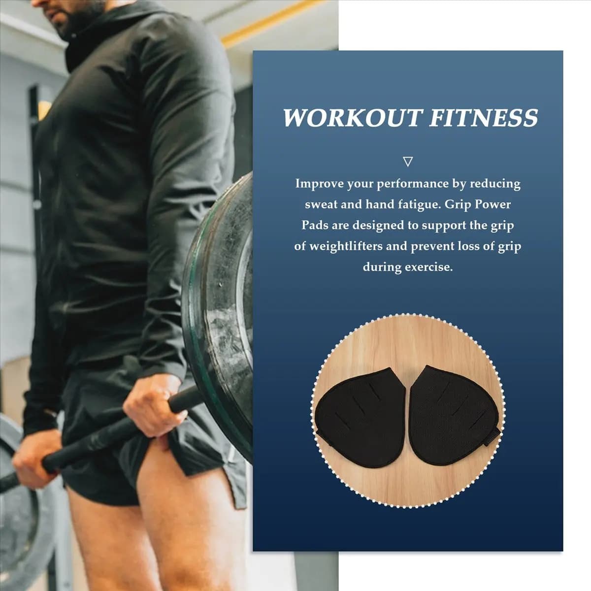L79A Lifting Palm Dumbbell Grips Pads Unisex Anti Skid Weight Training Gloves Gym Workout Fitness Sports Hand Protect