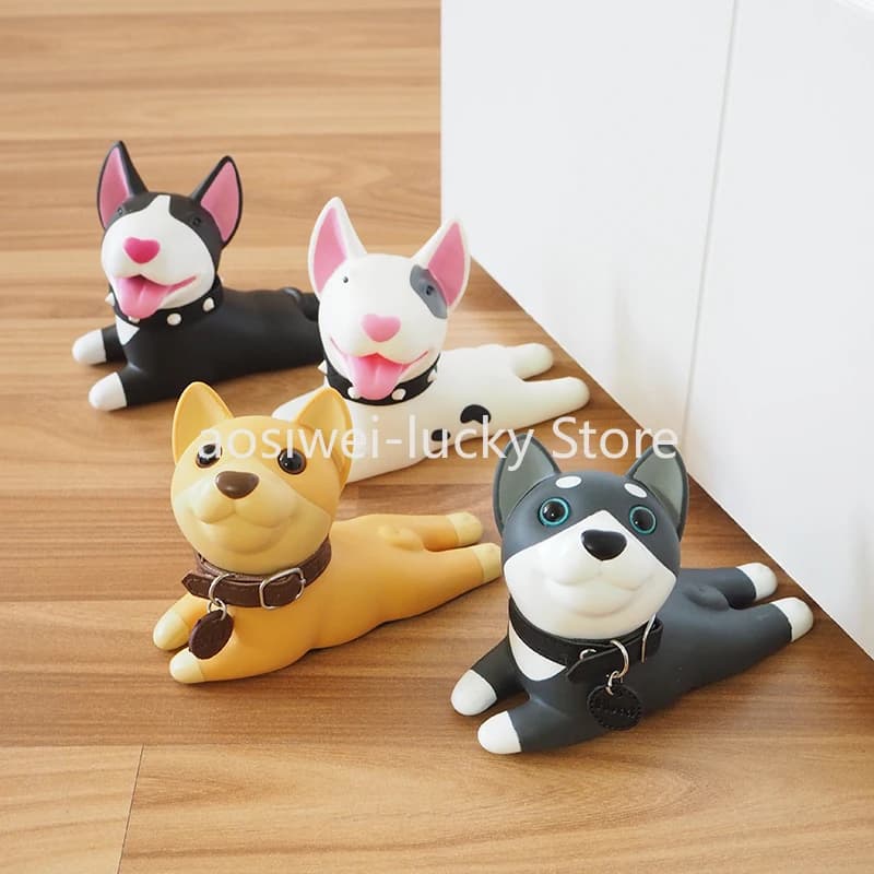 1 pezzo, adorabile fermaporta per cani, fermaporta decorativo in vinile, protezione per il pavimento con base antiscivolo migliorata, design carino per la casa