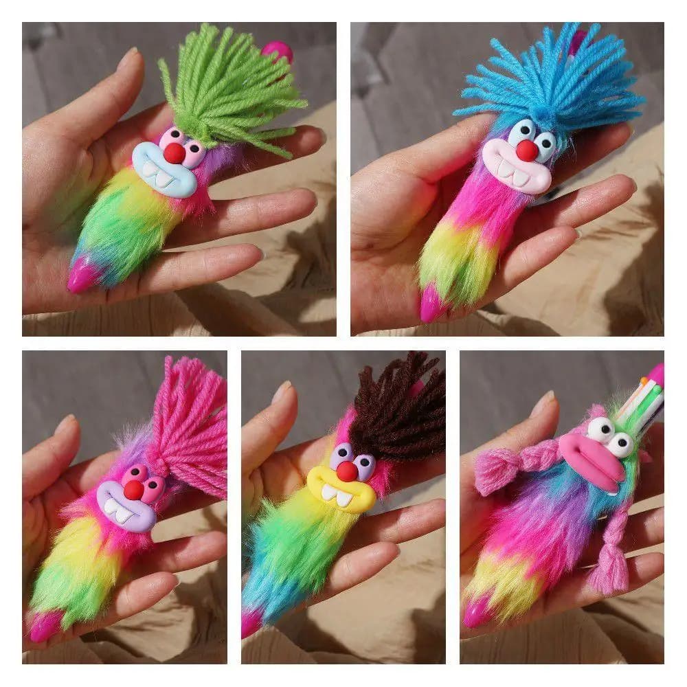 Penna Gel Neutra Iridiscente per Bambini a Forma di Coniglio con Denti Sporgenti, Penna Arcobaleno per Scrittura, Penna a Gel Neutra a Forma di Bocca di Salsiccia