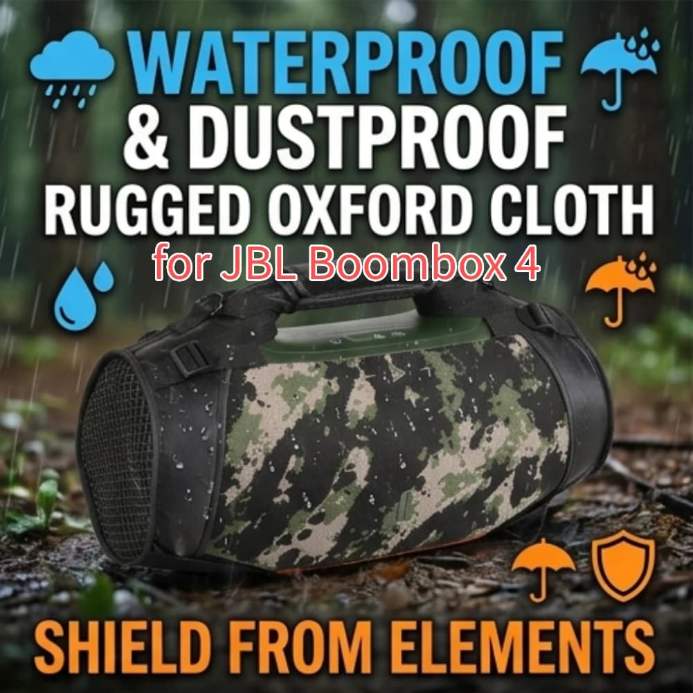 Custodia in tessuto Oxford a rete per altoparlante Bluetooth JBL BOOMBOX 4, borsa protettiva portatile impermeabile e antiurto 2026