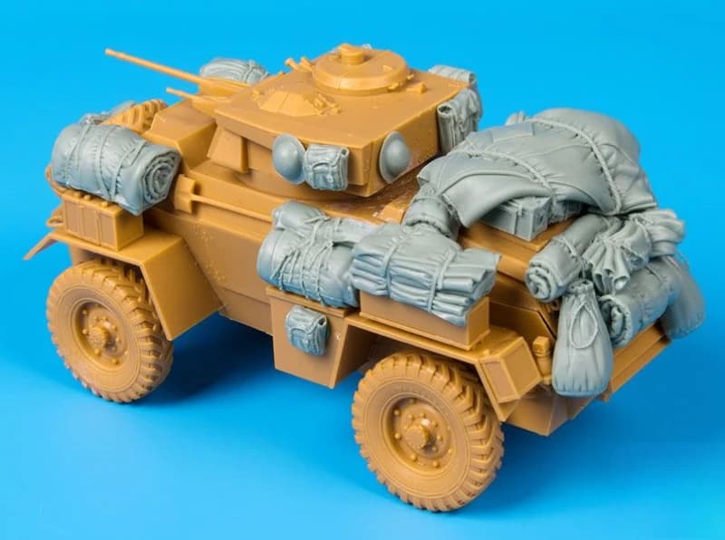 Kit assemblato modello in resina pressofusa in scala 1/35 Set di accessori British Humber Mk III (senza serbatoio) smontato e non verniciato