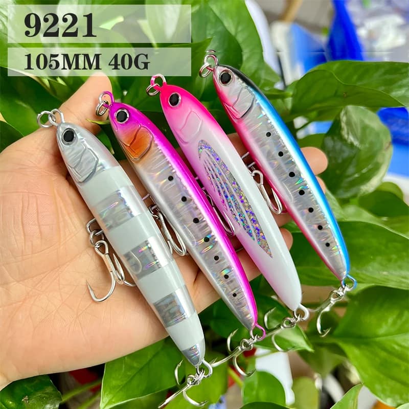 105mm 40g Veloce Pesante Affondamento Matita Richiamo di Pesca Stickbait Acque Profonde Wobblers Esche Dure Artificiali Mare Tonno Forniture Per la Pesca