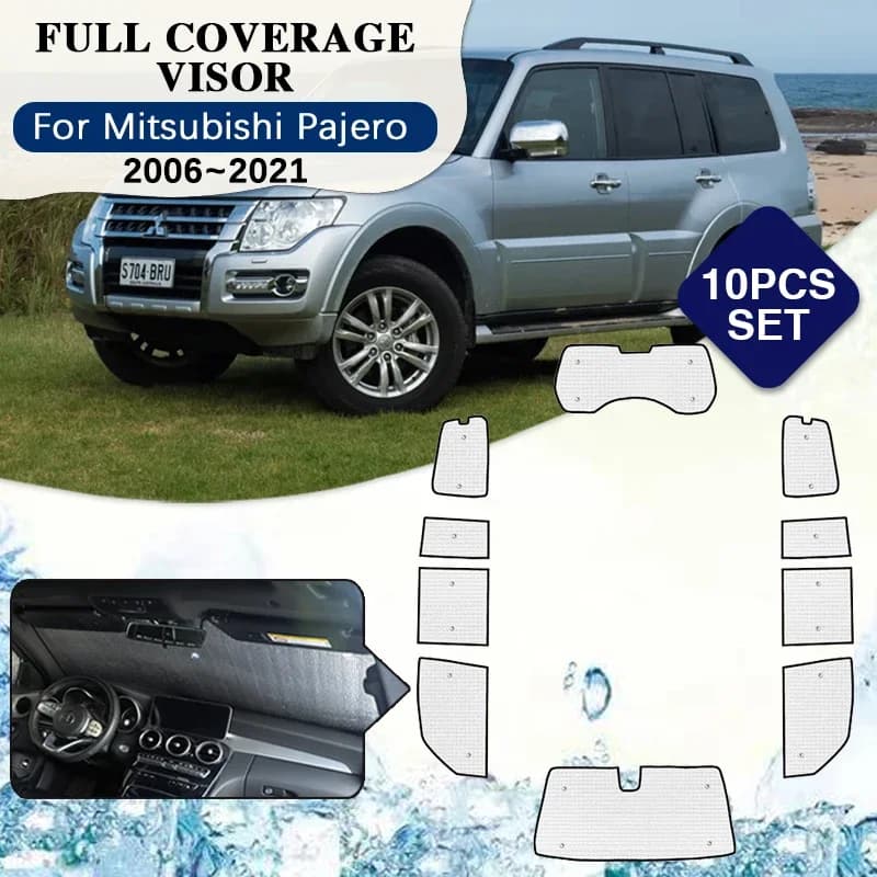 Copertura completa Parasole Per Mitsubishi Pajero 4 Accessori Montero Shogun V80 V73 V93 2006 ~ 2021 Surround Parabrezza Finestra Visiera