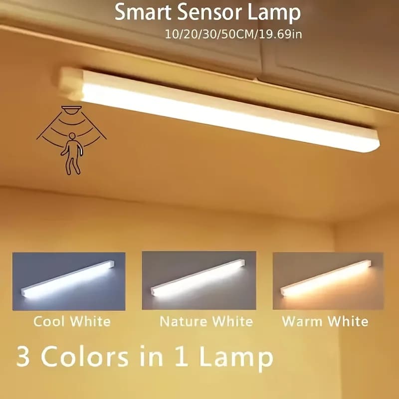 Regalo pratico e premuroso per San Valentino: luce notturna con sensore a 4 dimensioni, luce a 3 colori, USB/magnetica, senza fori per comodino e corridoio