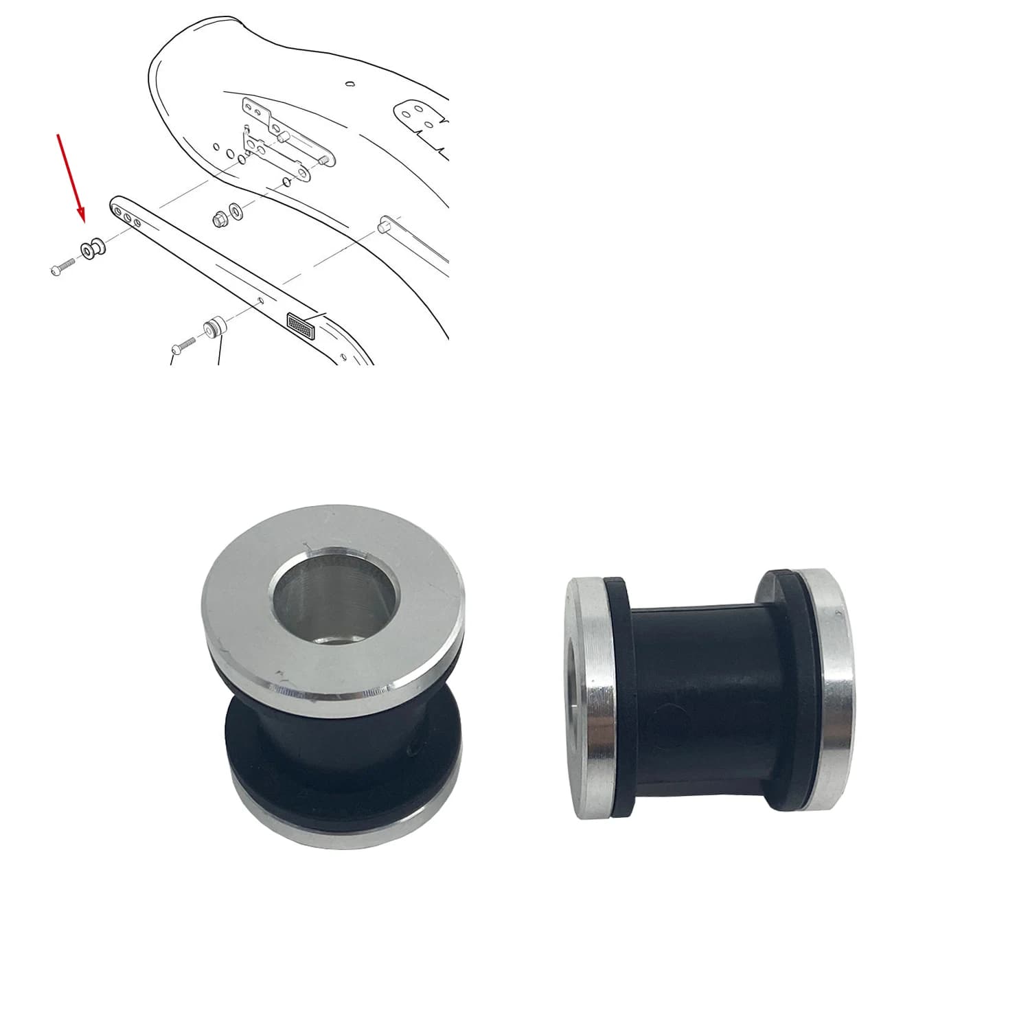 Detachable Rear Docking Point Hardware Kit For Harley Softail Models 2003-2017