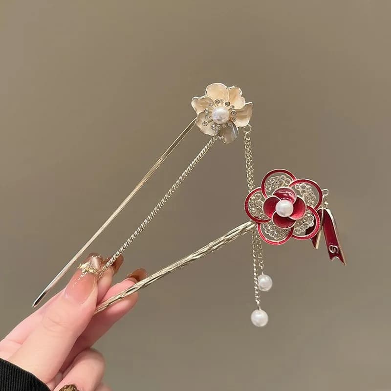 New Chinese style hair clip nappa hair stick floral design accessories for hairstyles woman jewelry hair clip needle for hair