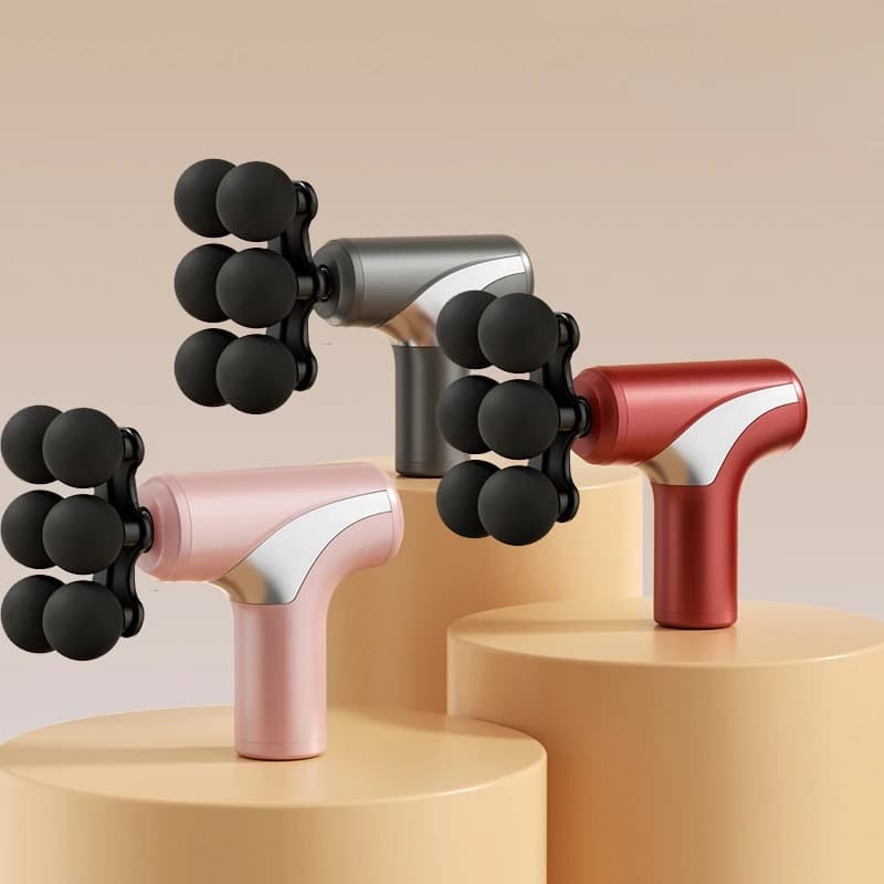 Mini massage gun for band, portable, rechargeable, compact, for deep tissue massage, ideal for home, gym, travel, post-workout recovery, gift.