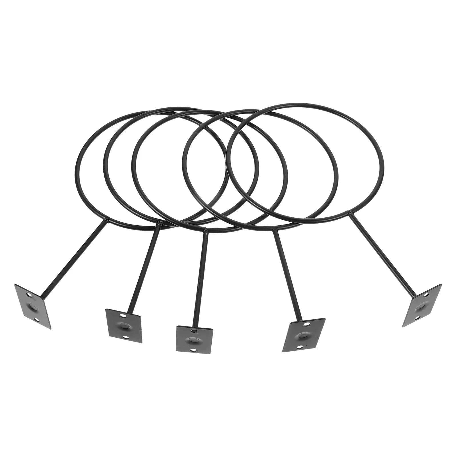 Set di 5 Portapalloni da Parete in Ferro Premium, Scaffale per Conservazione Palloni da Basket, Calcio, Pallavolo, Organizzatore per Palestra Domestica