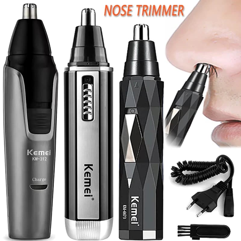 Kemei 2in1 Reloadable Naso Trimmer Barba Trimer Man Eyebrow Naso Trimmer for Naso and Ear Pulitor Hair Removal Machine