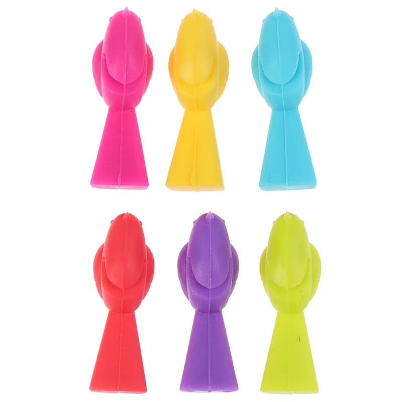 New 6PCS Silicone Bird Tits Wine Glass Mark Wine Glass Recognizer Cup Distinguisher